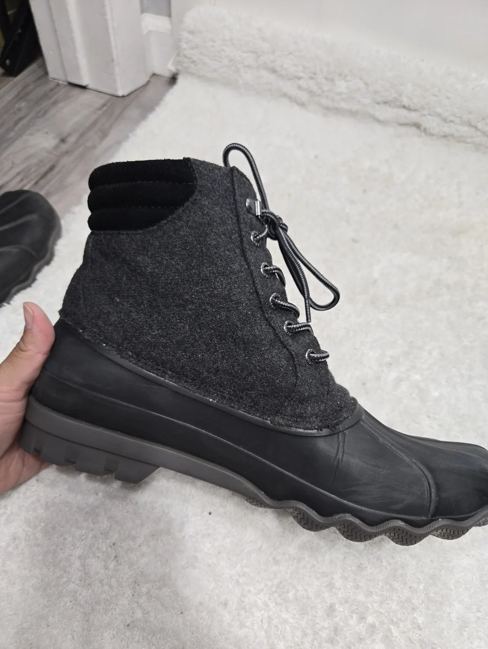 Sperry Top-Sider Men's Avenue Duck Rain Boot, Grey, 11.5  US